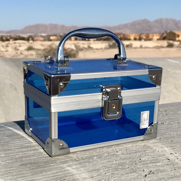 Vintage Handbags - 🌀90s CYBER BB Blue Trunk Purse